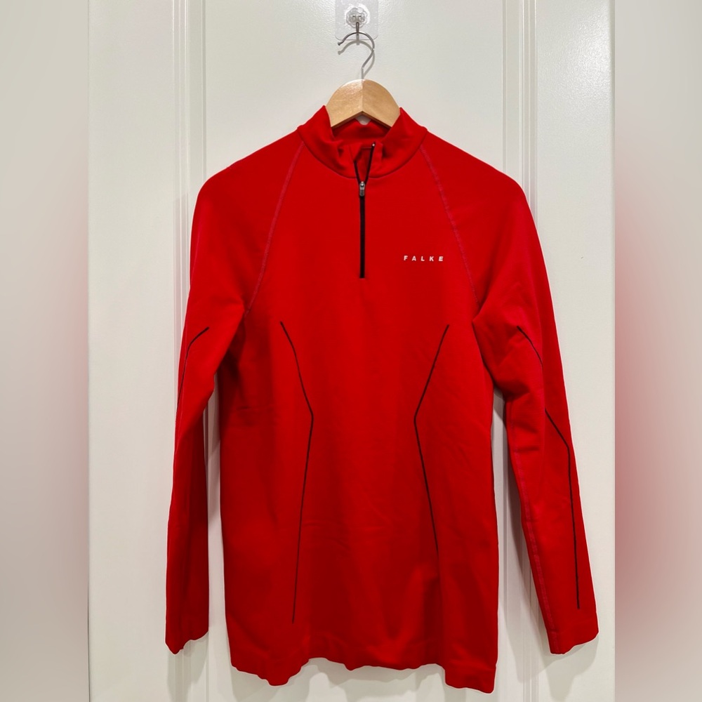 FALKE Germany Skii Men’s Thermal Long Sleeve Half Zip Maximum Warm